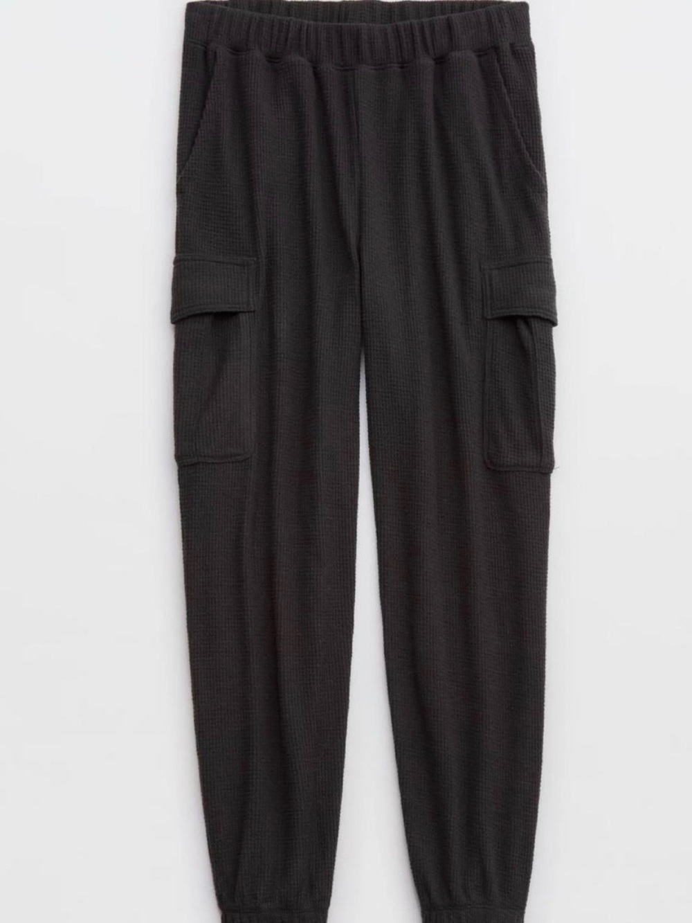 aerie Black Cargo Jogger Pants - Picture 2 of 6